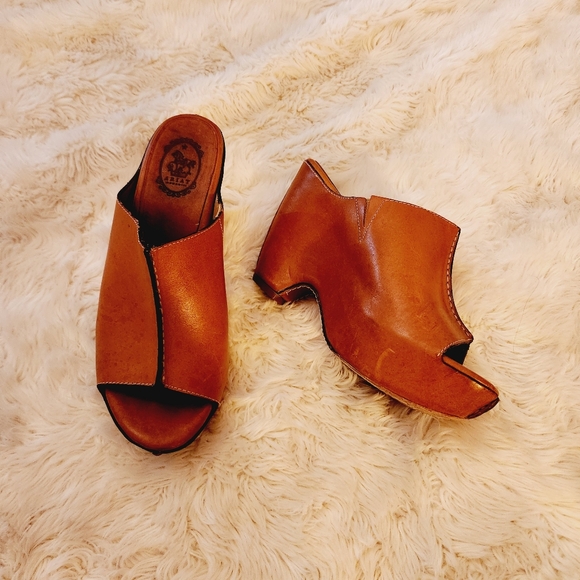 Ariat Wedge Platform Slip In Leather Sandals Size 9B - Picture 10 of 11